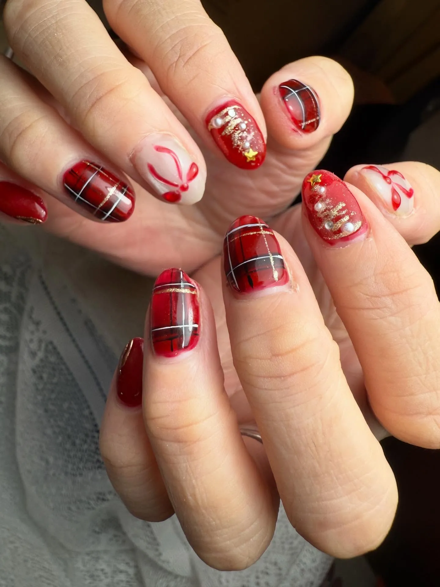 赤のチェック可愛いですね❤