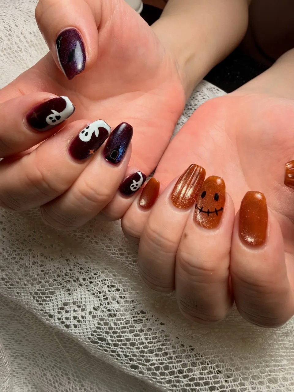 秋のハロウィンネイル